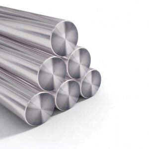 Collection of stainless steel round bars in various sizes.